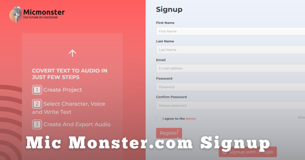Mic Monster.com Signup